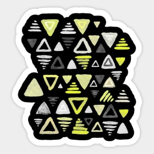 Summer Yellow Triangles on Grey Sticker